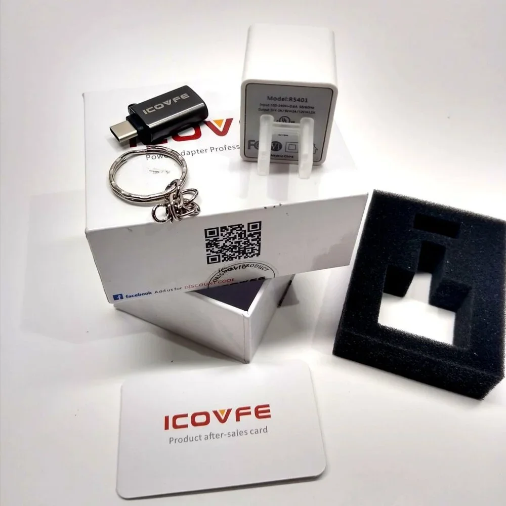 ICOVFE Pro Butler PD Charger 18W USB-C Model R5401 Compact & Portable / Keychain